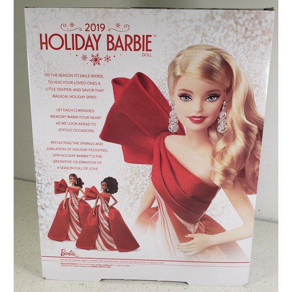 2019 Holiday Barbie Doll - Blonde Curls Mattel Barbie Signature Stand Included - Picture 3 of 10